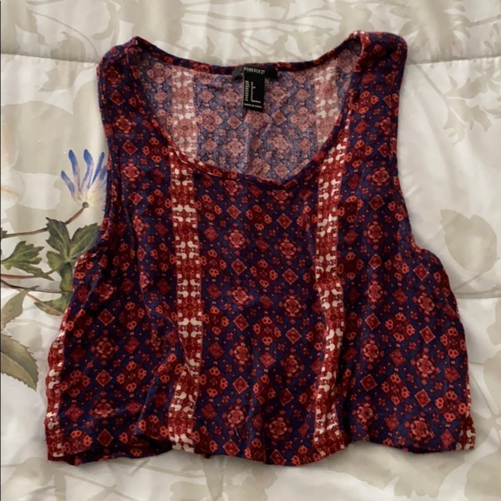 Printed crop top